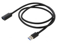 Cablu USB 3.0 A-A 1m negru foto