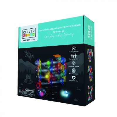 Joc magnetic Circuit cu bile luminoase 100 piese, Cleverclixx foto