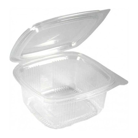 Caserola Plastic cu Capac Incorporat, 500ml, Set 100 buc