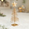 Brad de Craciun Ornament, Flippy, Decoratiune Brad micut din Metal, inaltime 16 x 6.5 x6.5 cm, Ornament de Craciun, Auriu