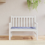 Perna de banca dungi albastre si albe 100x50x3 cm textil oxford GartenMobel Dekor, vidaXL