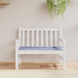 Gossi perna de banca dungi albastre si albe 100x50x3 cm textil oxford