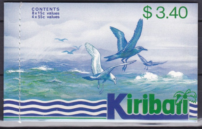 DB1 Fauna Pasari carnet Kiribati booklet 1985 4 x 55 c. + 8 x 15 c. MNH