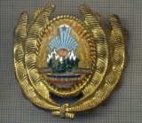 Y 1589 INSIGNA-MILITARA-EMBLEMA COIFURA- OFITER -RSR -PENTRU COLECTIONARI