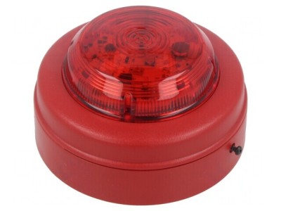 Semnalizator lumină flash roșie 9-60VDC IP21C IP65 foto