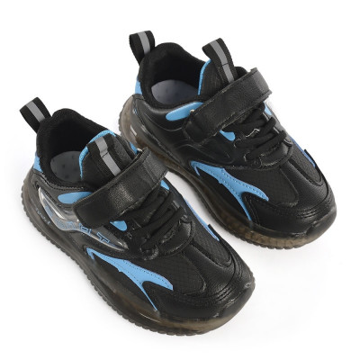 Pantofi Sport De Copii Lara Negru cu Albastru foto