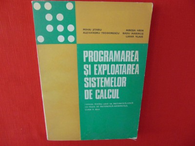 Programarea si exploatarea sistemelor de calcul -Mihai JItaru foto