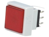 Comutator Tastatură DPDT cu LED Roșu 30VDC