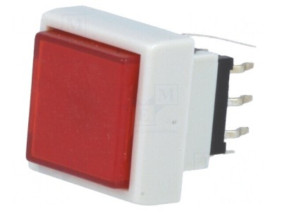 Comutator Tastatură DPDT cu LED Roșu 30VDC foto