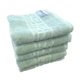 Set 3x Prosop de baie 70x130cm Model Asia Greek 480gr/mp 42584ET Turquoise JGR Bumbac