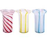 Cumpara ieftin Set 3 vaze flori sticla multicolora 16 x 25 cm