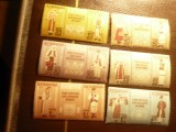 Serie Romania 1958 Costume Populare , 6 straifuri = 12 val.+6 vignete, Nestampilat