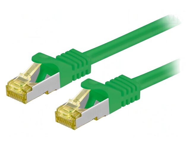 Patch cord S/FTP Cat 6a LSZH Verde 0,5m
