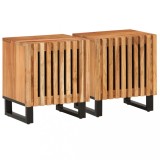 VidaXL Noptiere, 2 buc., 40x34x46 cm, lemn masiv de acacia 377419