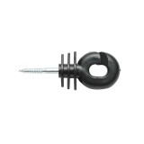 Izolator canelat negru 5.9 mm, 100 x 40 mm pentru gard electric