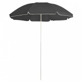 Umbrelă de soare de exterior, st&acirc;lp din oțel, antracit, 180 cm, vidaXL
