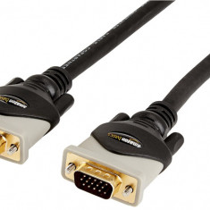 Cablu VGA la VGA de 3 metri Amazon Basics pentru monitor, computer personal, negru - RESIGILAT