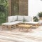 Gossi set mobilier de gradina cu perne gri deschis, 6 piese, bambus