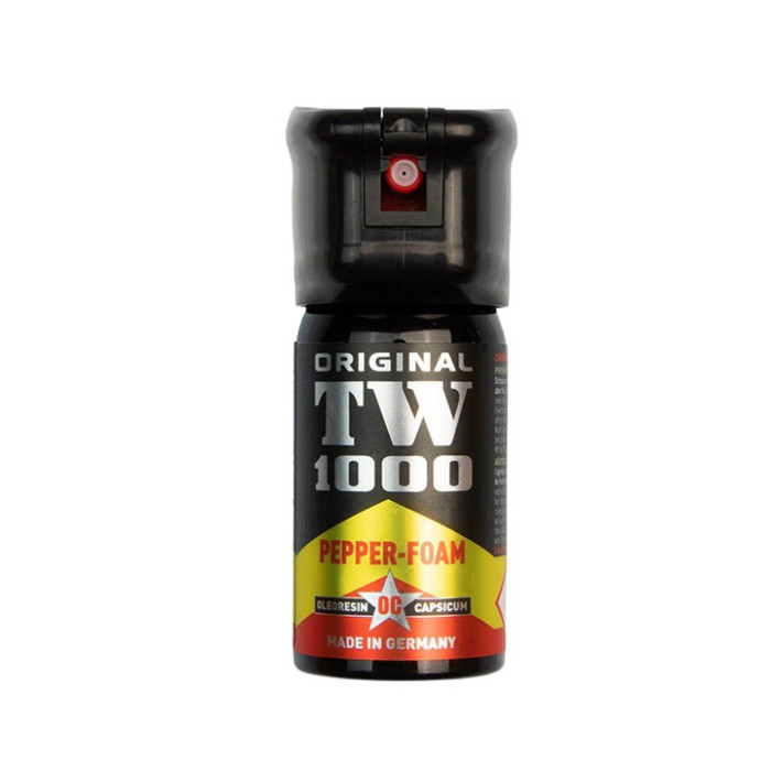 Spray cu piper IdeallStore&reg;, TW-1000 Foam, spuma, auto-aparare, 40 ml, negru