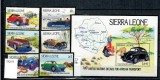 Sierra Leone 1984 - Masini de epoca, serie+colita neuzata