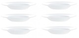 Set servire 6 farfurii rotunde, Opal, Alb, 28 cm