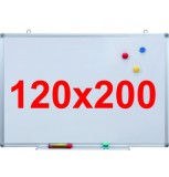 Tabla alba magnetica, 120x200 cm Premium (7 ani Garantie)