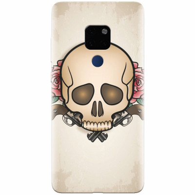 Husa silicon pentru Huawei Mate 20, Skulls And Roses foto