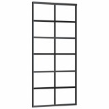 Cumpara ieftin Usa glisanta, negru, 90x205 cm, sticla ESG si aluminiu