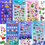 Set de 8 coli cu autocolante de Craciun MOKIU, PVC, multicolor, 22 x 10 cm