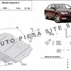 Scut metalic motor Skoda Superb 2 II fabricata in perioada 2008 - 2011 APS-27,183