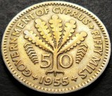 Cumpara ieftin Moneda exotica 50 MILS - CIPRU, anul 1955 * cod 529