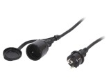 Prelungitor alimentare KEL 3x1,5mm2 40m 16A cu 1 priză negru