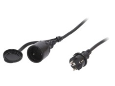 Prelungitor alimentare KEL 3x1,5mm2 40m 16A cu 1 priză negru