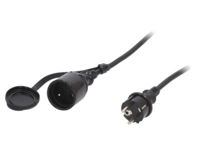 Prelungitor alimentare KEL 3x1,5mm2 40m 16A cu 1 priză negru foto