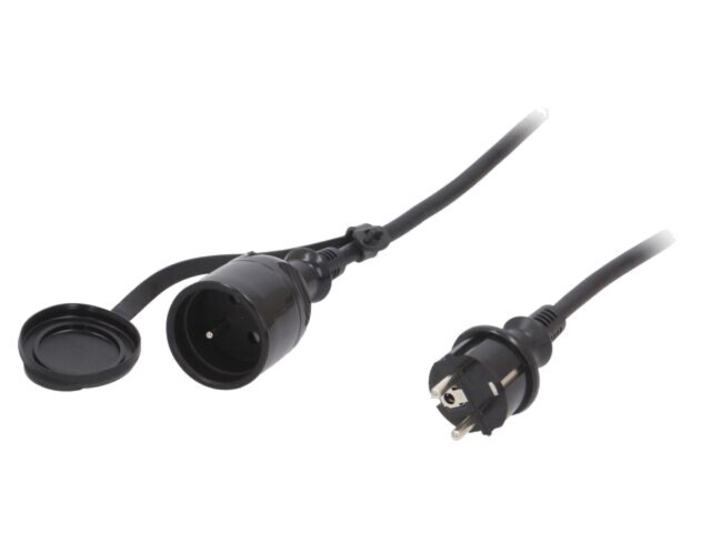 Prelungitor alimentare KEL 3x1,5mm2 40m 16A cu 1 priză negru