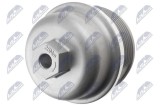Capac, carcasa filtru ulei Cadllac Cts 2.8, 3.6 20, Srx 3.6 20, Saab 9-3 2.8 20, 9-5 2.8 20, Pontiac G8 3.6 20, Chevrolet Camaro 3.6 20; metalic;