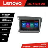 Navigatie Honda Civic 2012-2015 Lenovo Kit-132 8 core QLED Qualcomm 4+64 360 Android Waze USB Navigatie Internet Youtube Radio CarStore Technology