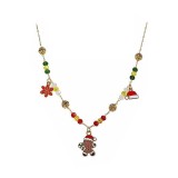 Colier Craciun metal multicolor marime reglabila 42, 44,5 cm