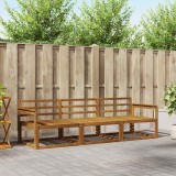 vidaXL Set de canapea 3 pcs natural Lemn Solid de Acacia 3367112