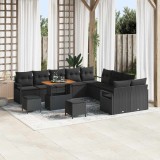 VidaXL Set de canapele pentru grădină 13 pcs Negru 90 x 55 x 71 cm