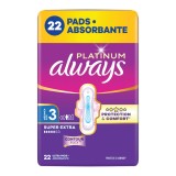 Absorbante Platinum Super Extra, marimea 3, 22 bucati, Always