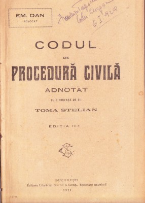 AS - TOMA STELIAN - CODUL DE PROCEDURA CIVILA ADNOTAT foto