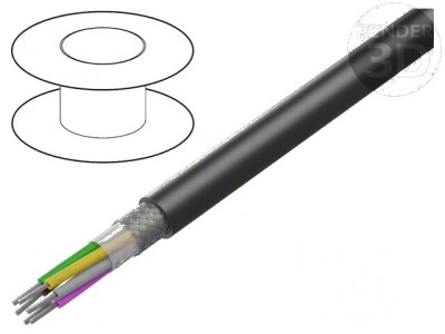 Cablu LiYCY UL 6x24AWG PVC negru 300V foto