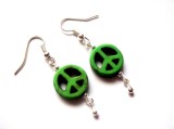 cercei cu howlite verde 38795