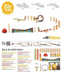 Zig &amp;amp;Go Djeco, set de constructie trasee, 25 piese foto