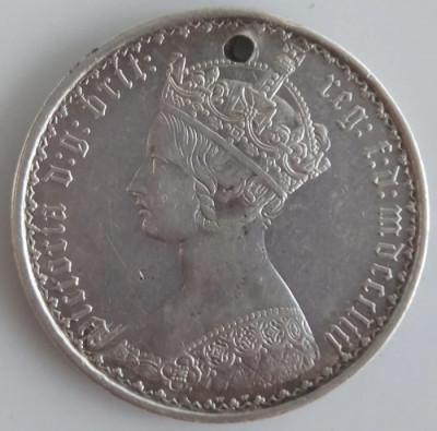 Moneda Regatul Unit - 1 Florin 1853 - Argint foto