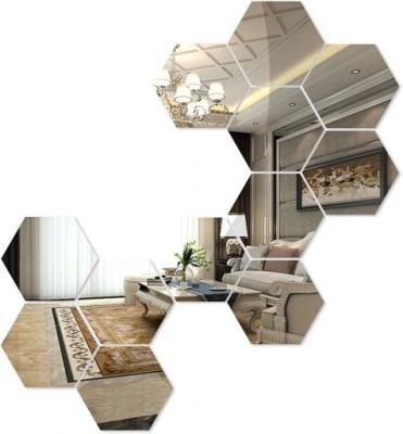 Set 12 Oglinzi Decorative Acrilice Cristal, Argint foto