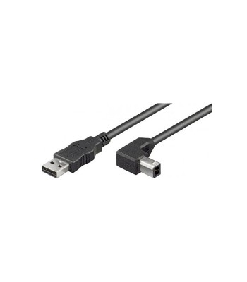 Cablu imprimanta USB 90 grade 2m cupru Goobay foto