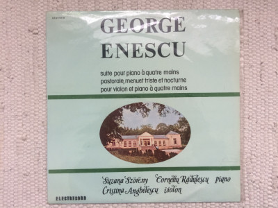 george enescu suita pt. pian pastorala vioara disc vinyl lp muzica clasica VG+ foto