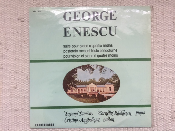 george enescu suita pt. pian pastorala vioara disc vinyl lp muzica clasica VG+